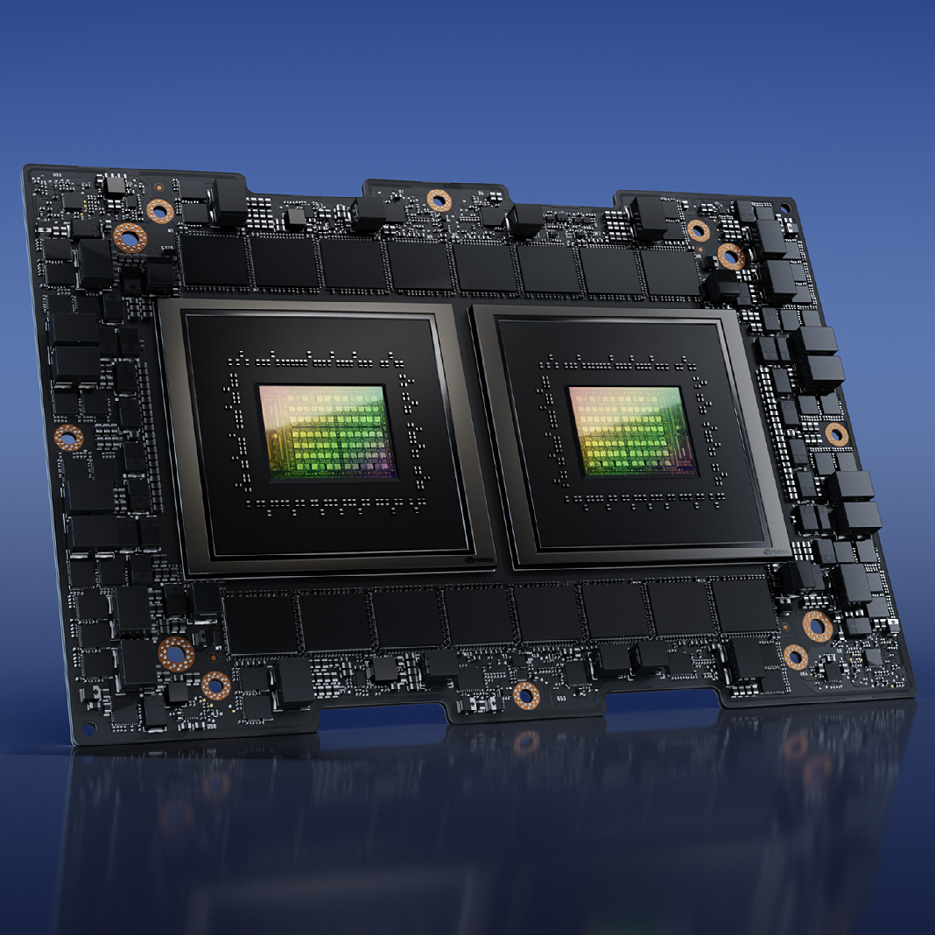 The NVIDIA Grace CPU Superchip module, with two Grace CPUs co-packaged on a single board